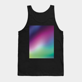 Minimalist Teal Purple Nature Aurora Borealis Northern Lights Tank Top